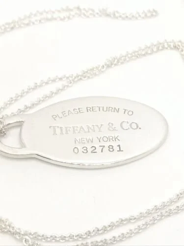 Tiffany & Co. Return to Tiffany Oval Tag Necklace 24